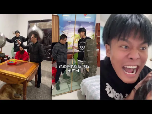 日常搞笑/疯狂小杨哥/疯狂小杨哥跟老爸每个星期都被考验父子情深的信任问题,小杨哥反了连妈妈都敢吓。